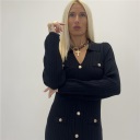 abito lungo con bottoni decorativi incanto